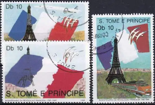 S. TOME E PRINCIPE 1989 Mi-Nr. 1105/07 o used - aus Abo