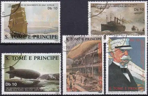 S. TOME E PRINCIPE 1988 Mi-Nr. 1056/60 o used - aus Abo