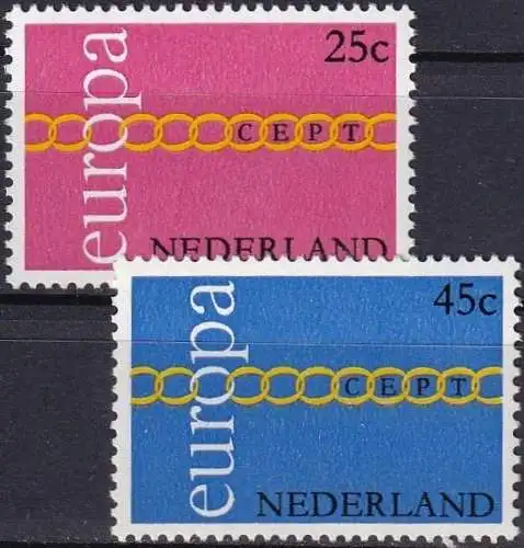 NIEDERLANDE 1971 Mi-Nr. 963/64 ** MNH