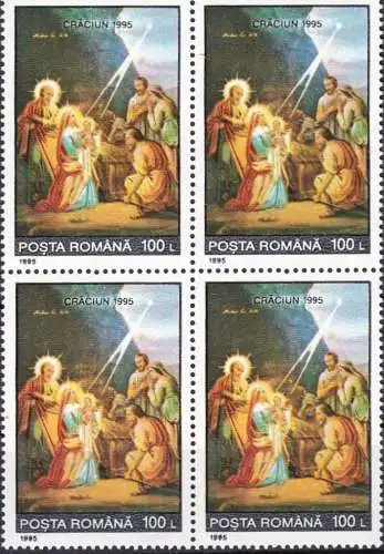 RUMÄNIEN 1995 Mi-Nr. 5154 Viererblock ** MNH