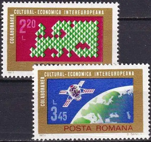 RUMÄNIEN 1974 Mi-Nr. 3189/90 ** MNH