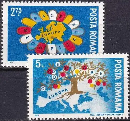 RUMÄNIEN 1973 Mi-Nr. 3147/48 ** MNH