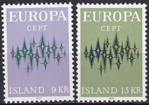 ISLAND 1972 Mi-Nr. 461/62 ** MNH - CEPT