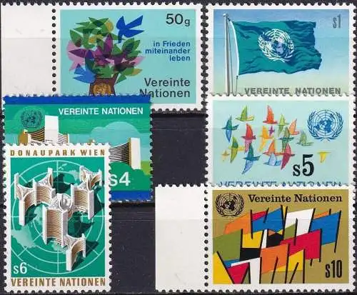 UNO WIEN 1979 Mi-Nr. 1/6 ** MNH