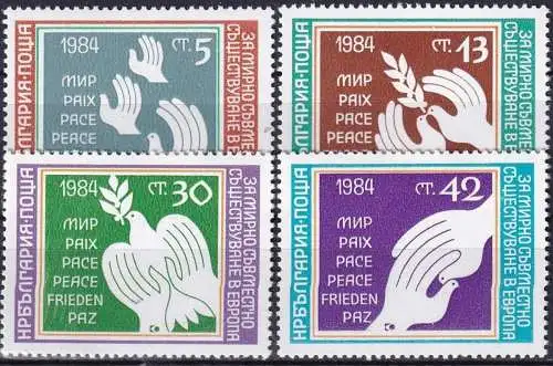 BULGARIEN 1984 Mi-Nr. 3241/44 ** MNH