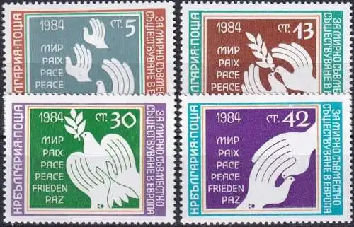 BULGARIEN 1984 Mi-Nr. 3241/44 ** MNH