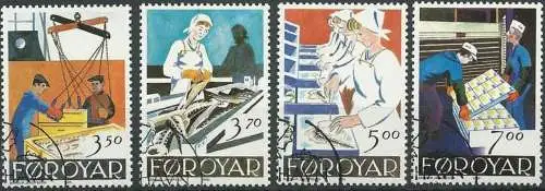FÄRÖER 1990 Mi-Nr. 194/97 o used - aus Abo
