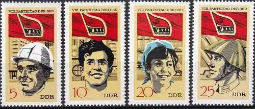 DDR 1971 Mi-Nr. 1675/78 ** MNH