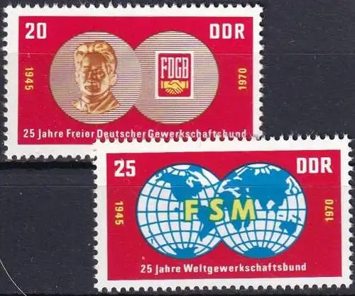 DDR 1970 Mi-Nr. 1577/78 ** MNH