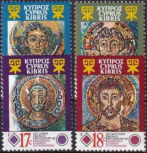 ZYPERN 1991 Mi-Nr. 767/70 ** MNH