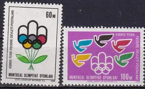 TÜRK. ZYPERN 1976 Mi-Nr. 34/35 ** MNH