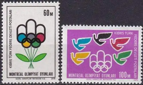 TÜRK. ZYPERN 1976 Mi-Nr. 34/35 ** MNH