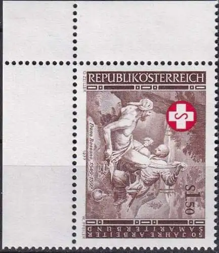 ÖSTERREICH 1977 Mi-Nr. 1556 Eckrand ** MNH