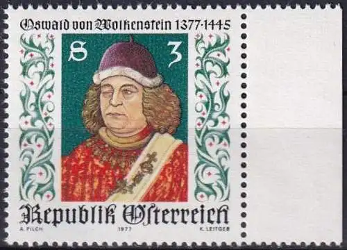 ÖSTERREICH 1977 Mi-Nr. 1541 ** MNH