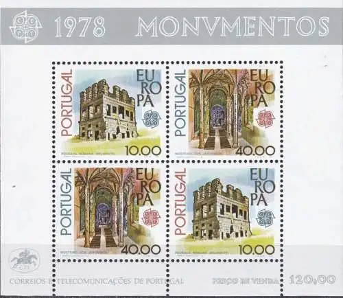 PORTUGAL 1978 Mi-Nr. Block 23 ** MNH - CEPT