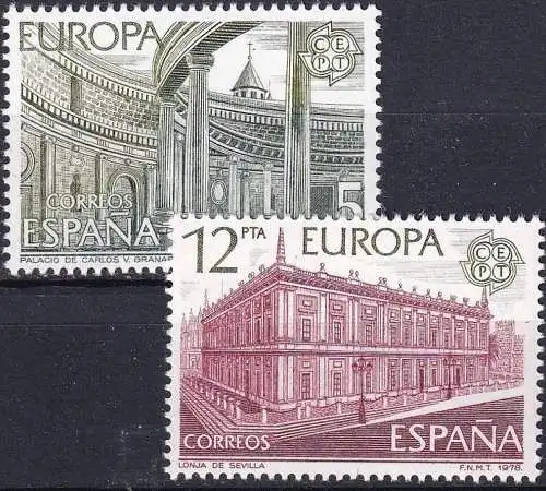 SPANIEN 1978 Mi-Nr. 2366/67 ** MNH - CEPT