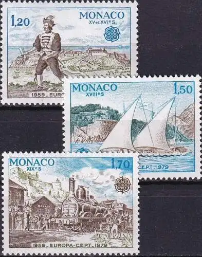 MONACO 1979 Mi-Nr. 1375/77 ** MNH - CEPT