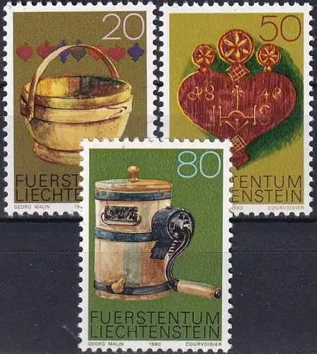 LIECHTENSTEIN 1980 Mi-Nr. 747/49 ** MNH
