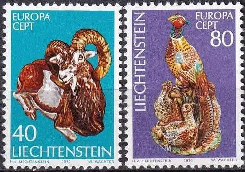 LIECHTENSTEIN 1976 Mi-Nr. 642/43 ** MNH