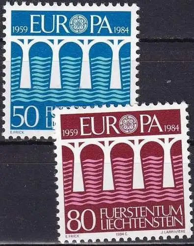 LIECHTENSTEIN 1984 Mi-Nr. 837/38 ** MNH - CEPT