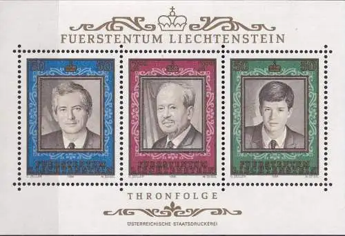 LIECHTENSTEIN 1988 Mi-Nr. Block 13 ** MNH