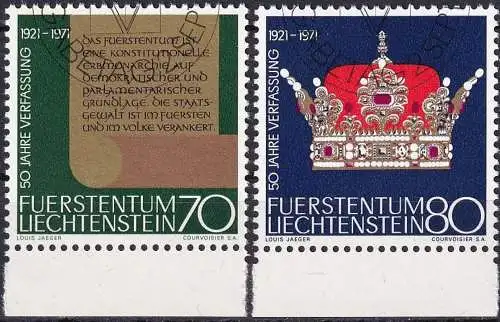 LIECHTENSTEIN 1971 Mi-Nr. 546/47 o used - aus Abo