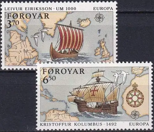 FÄRÖER 1992 Mi-Nr. 231/32 ** MNH - CEPT