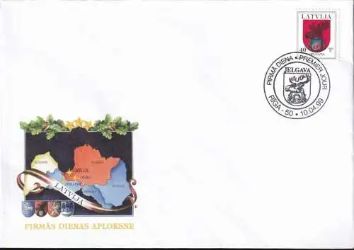 LETTLAND 1999 Mi-Nr. 498 AI FDC