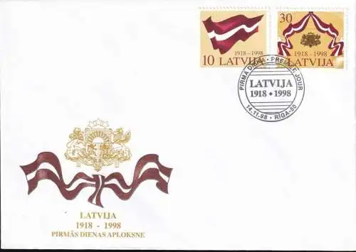 LETTLAND 1998 Mi-Nr. 490/91 FDC