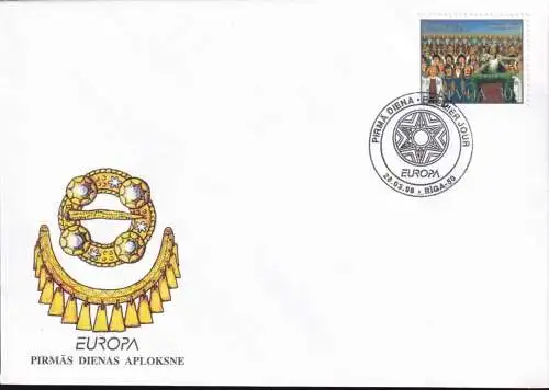 LETTLAND 1998 Mi-Nr. 476 FDC