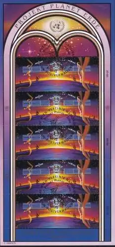 UNO WIEN 1992 Mi-Nr. 133/34 Kleinbogen o used - aus Abo