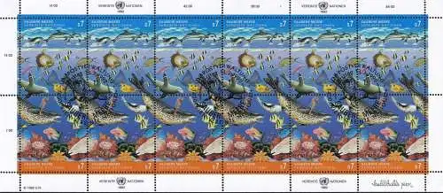 UNO WIEN 1992 Mi-Nr. 127/28 Kleinbogen o used - aus Abo