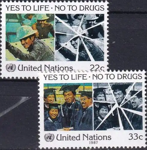 UNO NEW YORK 1987 Mi-Nr. 522/23 ** MNH