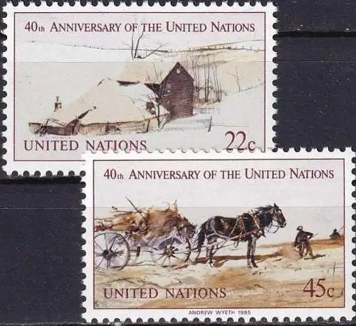 UNO NEW YORK 1985 Mi-Nr. 470/71 ** MNH