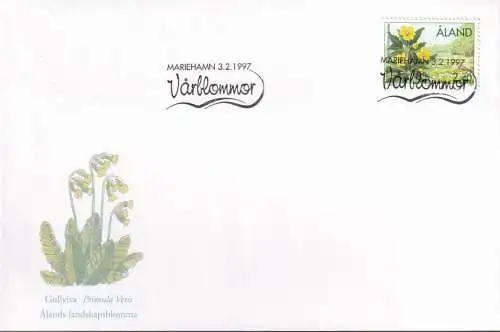 ALAND 1997 Brief Stempelbeleg Varblommor