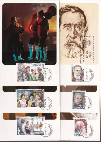 SPANIEN 1982 Mi-Nr. 2539/44 Maximumkarten MK/MC