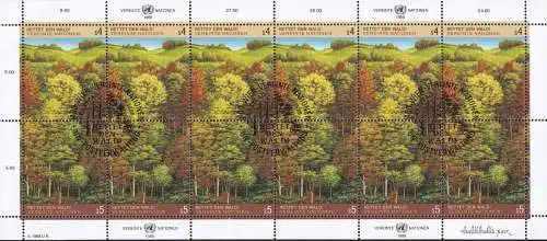 UNO WIEN 1988 Mi-Nr. 81/82 Kleinbogen o used - aus Abo