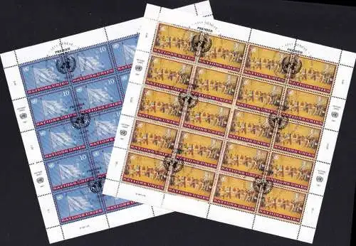 UNO GENF 1997 Mi-Nr. 303/04 Kleinbogen o used - aus Abo