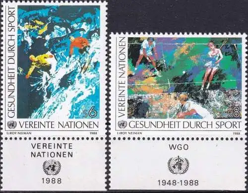 UNO WIEN 1988 Mi-Nr. 85/86 ** MNH