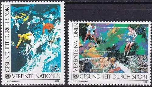 UNO WIEN 1988 Mi-Nr. 85/86 ** MNH