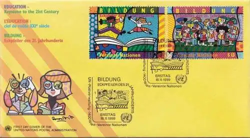 UNO WIEN 1999 Mi-Nr. 300/01 FDC
