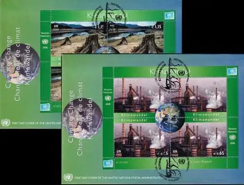 UNO WIEN 2008 Mi-Nr. Block 23/24 FDC