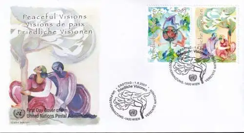 UNO WIEN 2007 Mi-Nr. 502/03 FDC