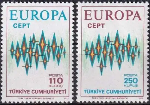 TÜRKEI 1972 Mi-Nr. 2253/54 ** MNH - CEPT