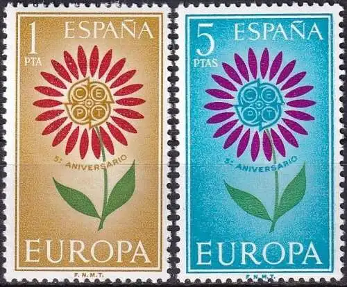 SPANIEN 1964 Mi-Nr. 1501/02 ** MNH - CEPT