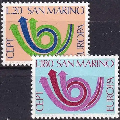 SAN MARINO 1973 Mi-Nr. 1029/30 ** MNH - CEPT