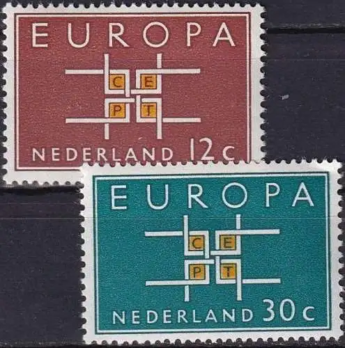 NIEDERLANDE 1963 Mi-Nr. 806/07 ** MNH - CEPT