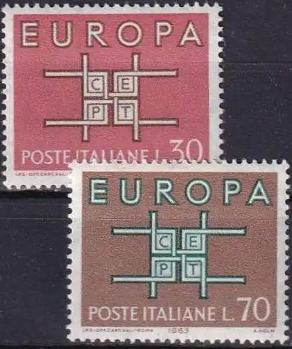 ITALIEN 1963 Mi-Nr. 1149/50 ** MNH - CEPT