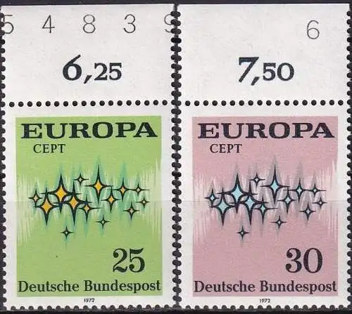 DEUTSCHLAND 1972 Mi-Nr. 716/17 ** MNH