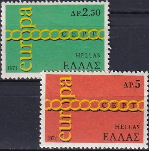 GRIECHENLAND 1971 Mi-Nr. 1074/75 ** MNH